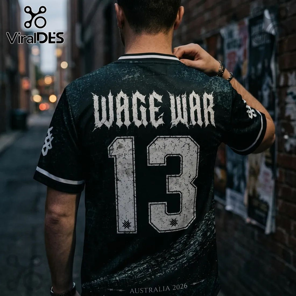 Wage War 2026 Australian Tour Crocodile Football Jersey