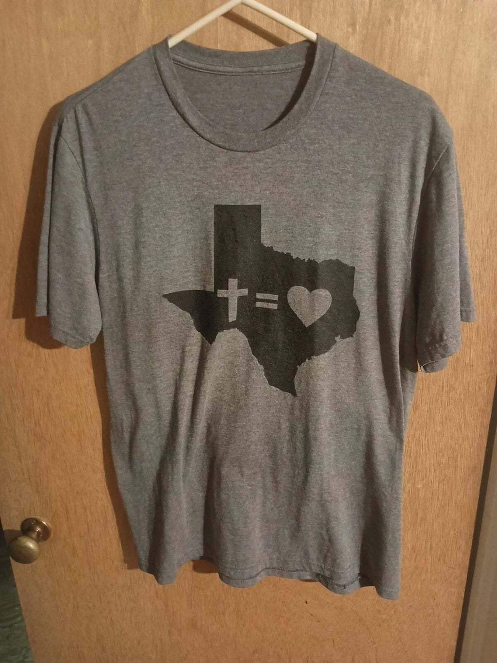 Texas Cross Heart T Shirt, Size Medium