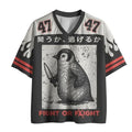 Funny Fight Or Flight Printed Jersey Shirts