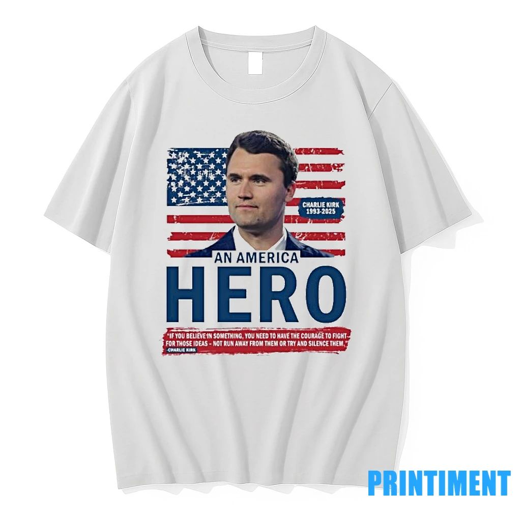 Charlie Kirk American Hero Patriotic Flag Tshirts Sweater