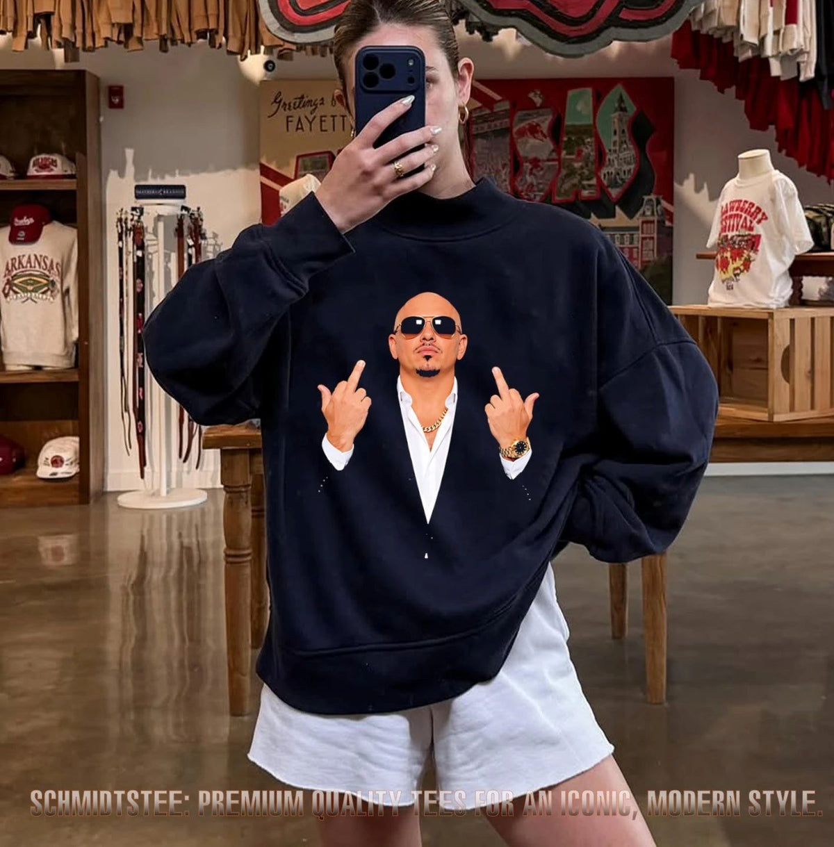 Pitbull double middle finger shirt