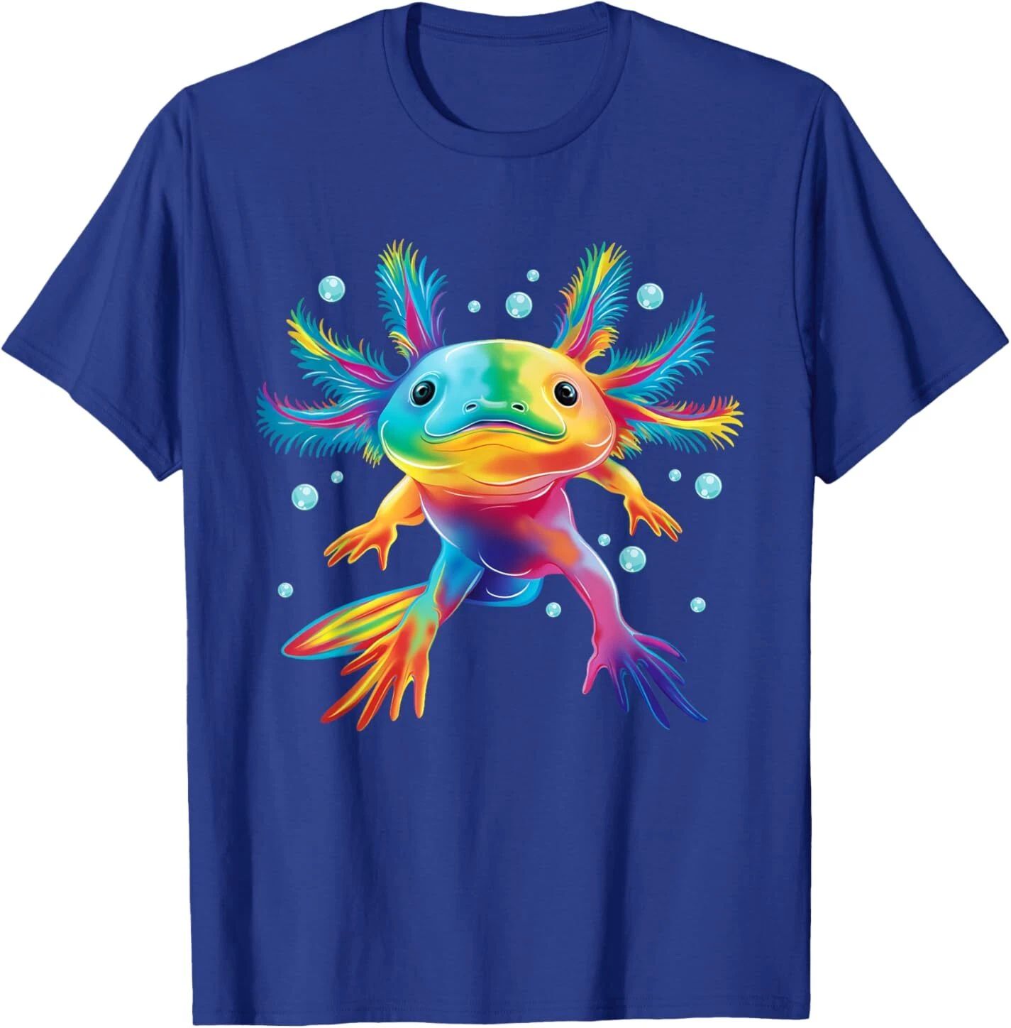 Cute Axolotl Colorful Axolotl Art Girls Boys Kids Women T-Shirt