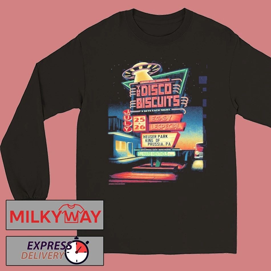 The Disco Biscuits Heuser Park King Of Prussia PA 2026 Event Poster On July 25 And 26 2026 T-Shirt