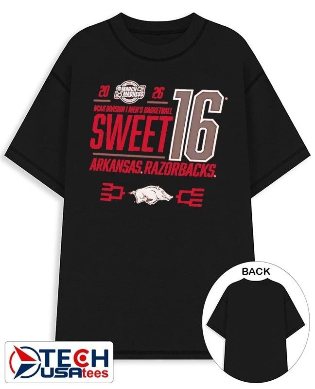 Arkansas Razorbacks 2026 NCAA March Madness Sweet 16 shirt by rallyhouse