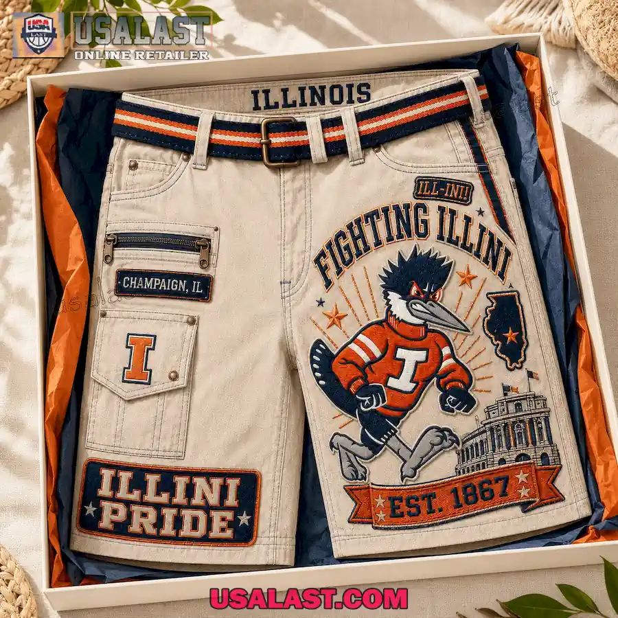 Illinois Fighting Illini Illini Pride Men Cargo Short