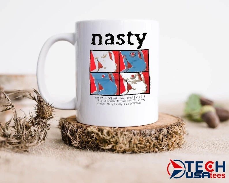 Nasty 1 filthy 2 morally offensive indecent 3 very pleasant Inasty habits 4 an addiction shirt