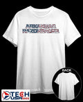 Arkansas Razorbacks Patriotic Marks Wordmark Stack shirt