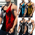 Bodybuilding Tops Muscle Shirt Gym Tee Sports Vest Tank Topprinted Casual *