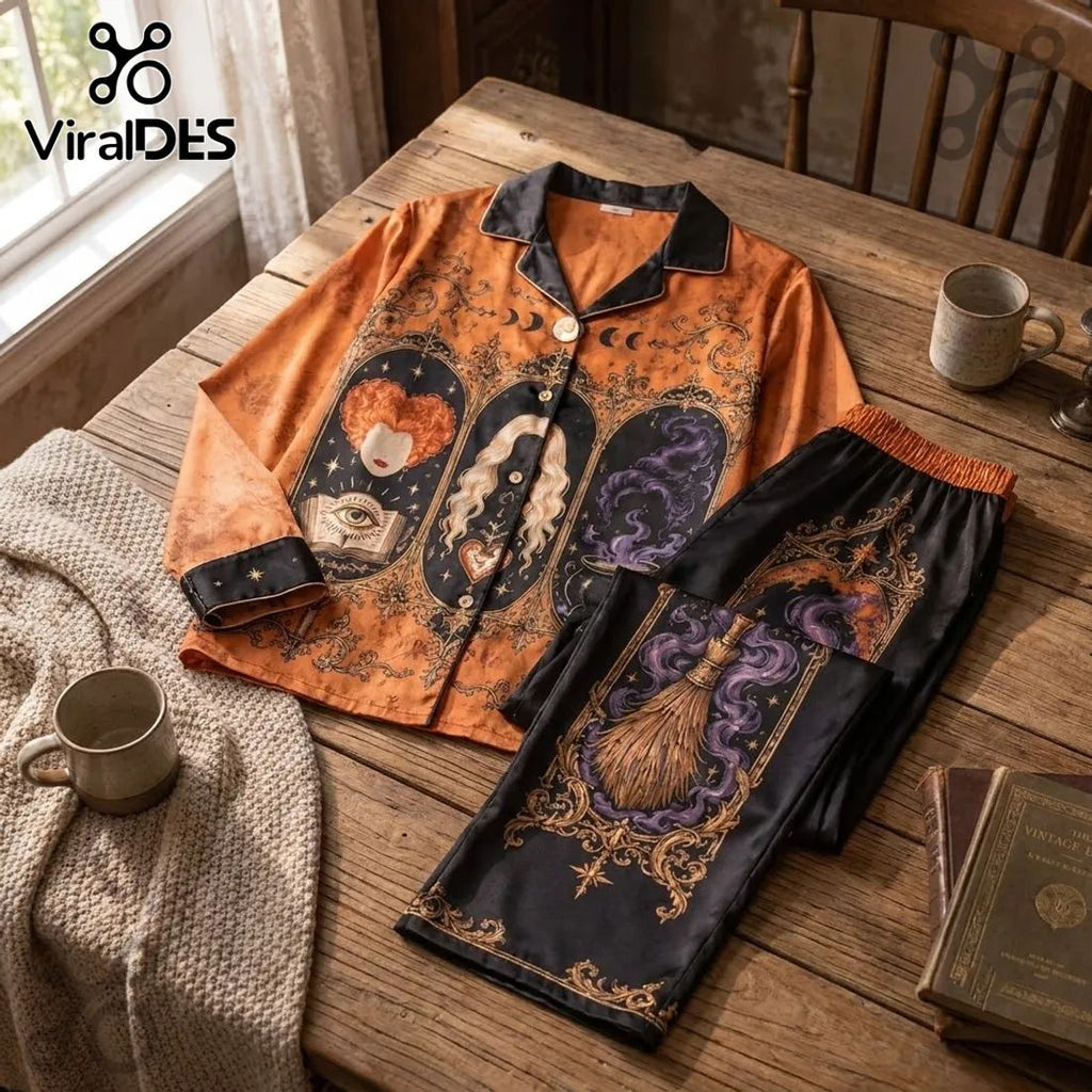 Hocus Pocus Halloween Satin Pajama Set 2026