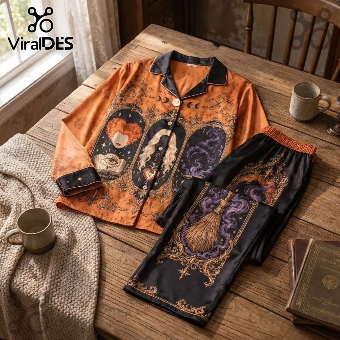 Hocus Pocus Halloween Satin Pajama Set 2026