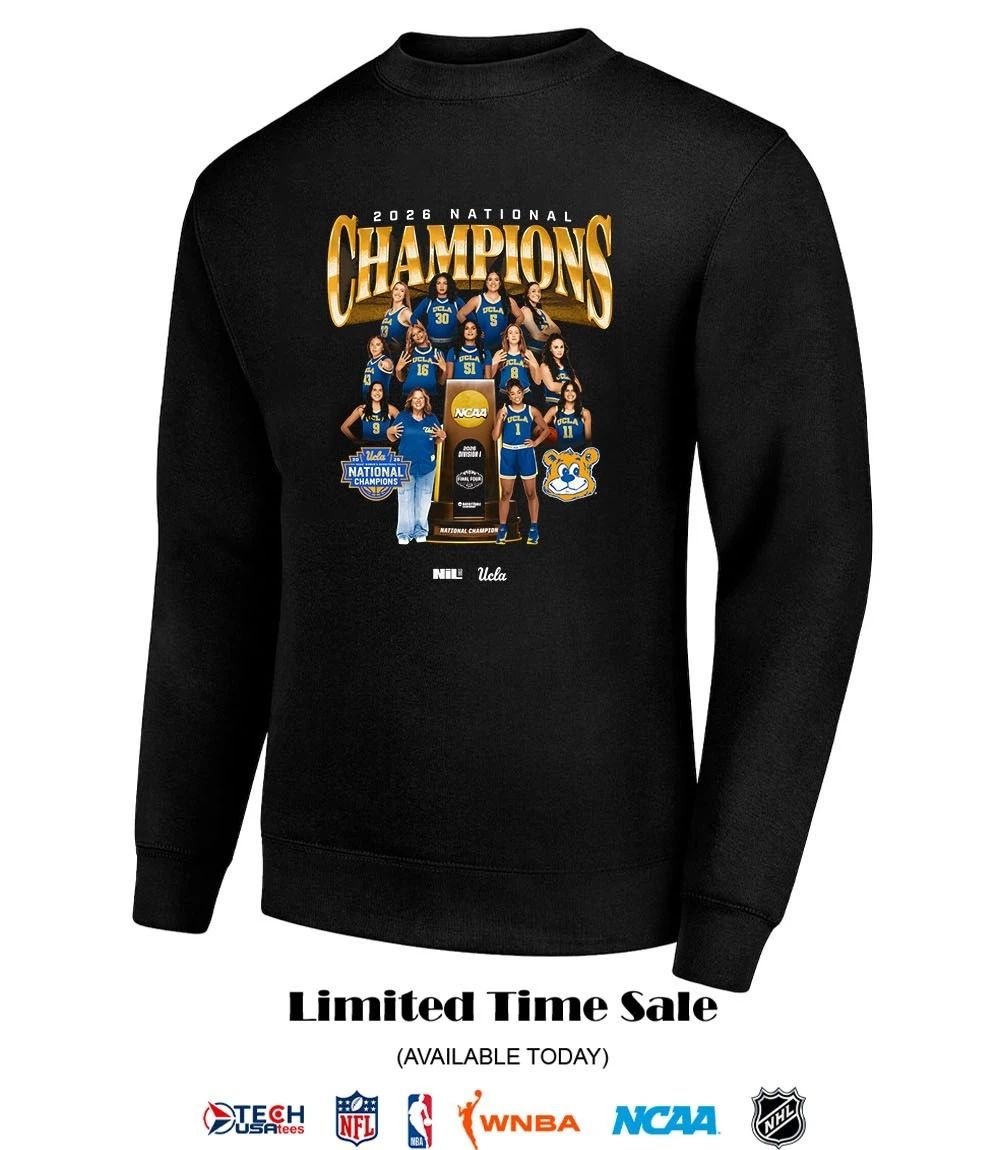 UCLA Bruins 2026 NCAA Women’s Basketball National Champions Trophy shirt