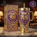 Omega Psi Phi Violet and Gold Bulldog YETI Handle Tumbler