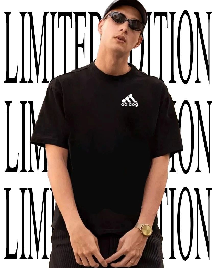 Adidog parody logo shirt