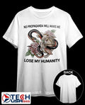 Snake and Rabbit no propaganda will make me lose my humanity shirt