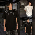 Trendy Men's O Neck T Shirt Loose Casual Short Sleeve Korean Design for Hip Hop
