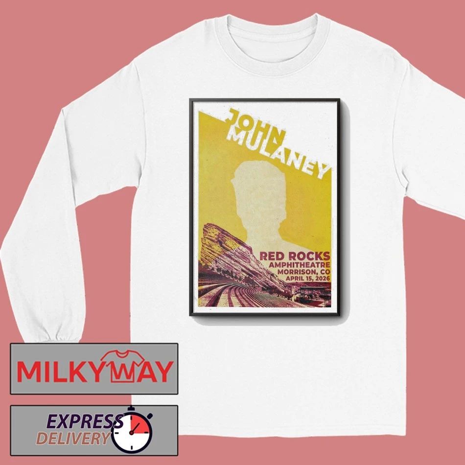 John Mulaney Apr 15 2026 Red Rocks Amphitheatre Show Poster shirt
