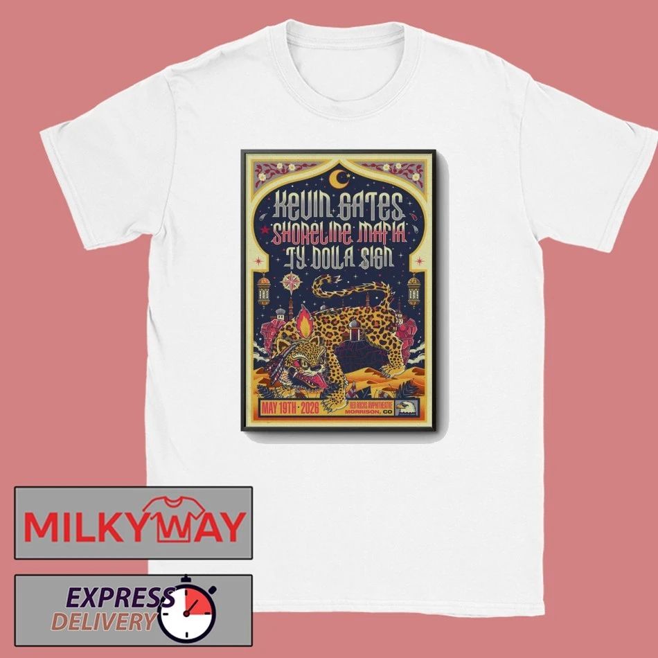 Kevin Gates With Shoreline Mafia And Ty Dolla Sign May 19 2026 Red Rocks Shows Poster shirt