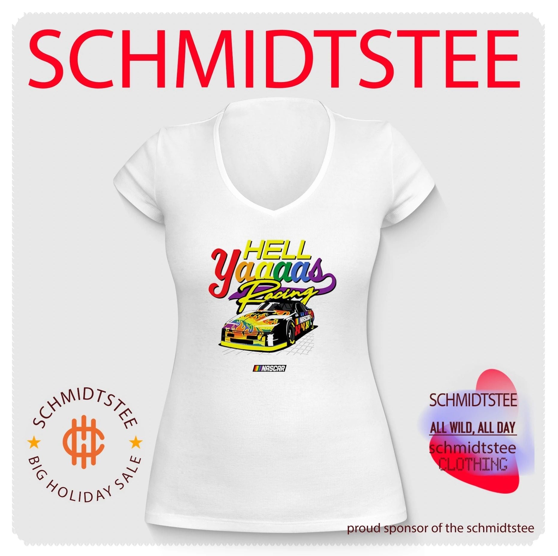 Yaaaas Racing Pride NASCAR graphic shirt