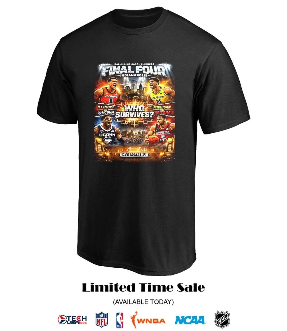 Ballin like March Madness Final Four Indianapolis 2026 Illinois vs UConn and Michigan vs Arizona shirt