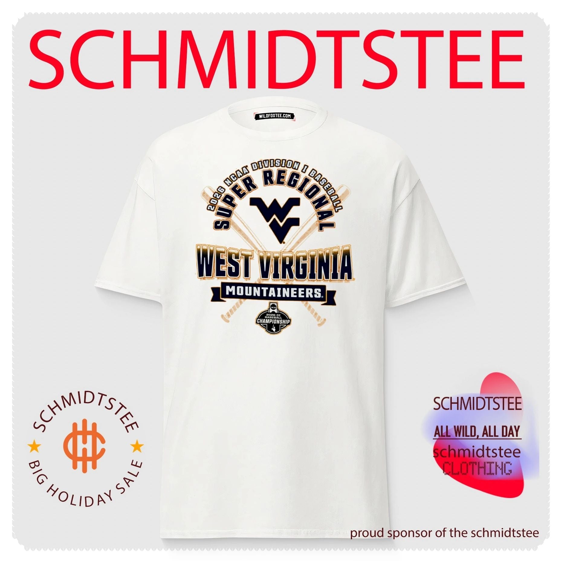 West Virginia Mountaineers 2026 NCAA Division I Baseball Super Regionals shirt