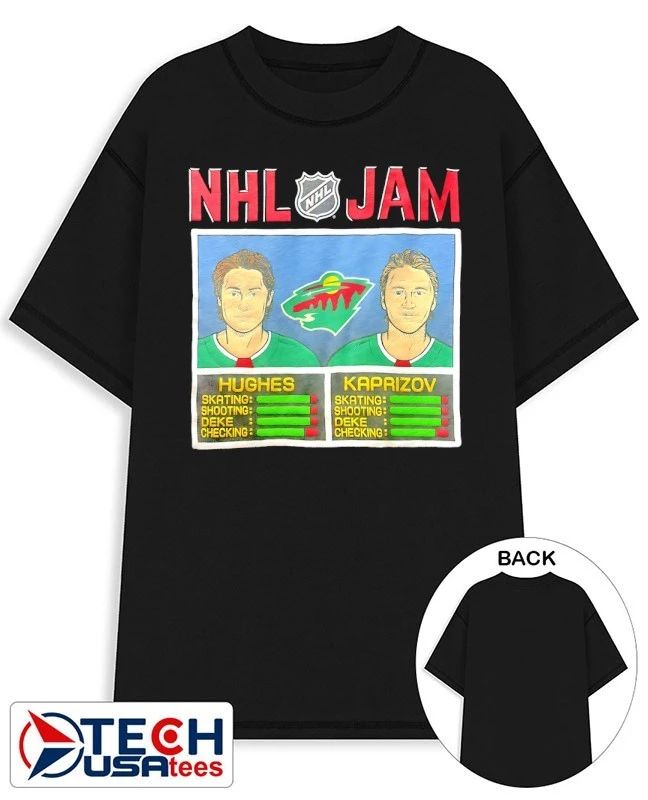 NHL Jam Minnesota Wild Quinn Hughes and Kirill Kaprizov shirt