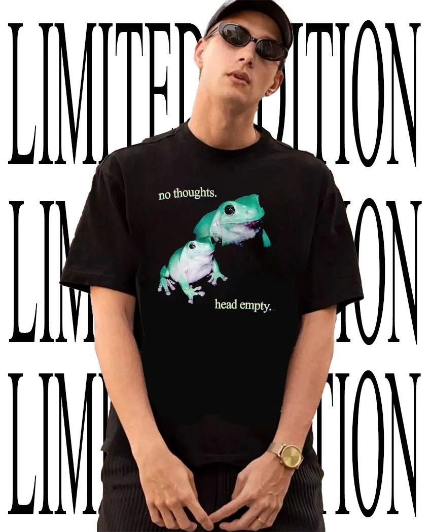 No thoughts head empty frog shirt