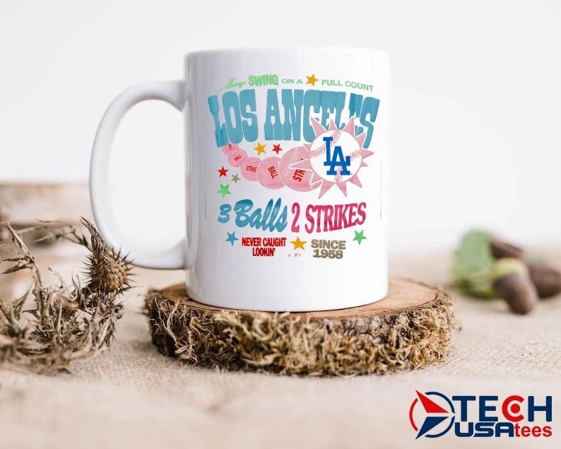 Los Angeles Dodgers 3 balls 2 strikes never caught lookin’ shirt