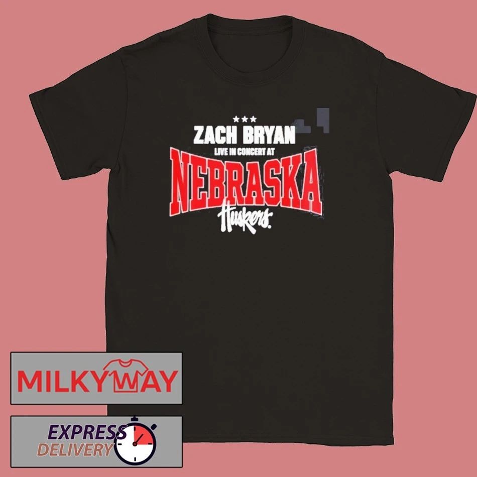 Zach Bryan With Heaven On Tour Nebraska 2026 Venue Merch Tee On April 25 2026 At Lincoln Memorial Stadium Nebraska Huskers Big Logo shirt