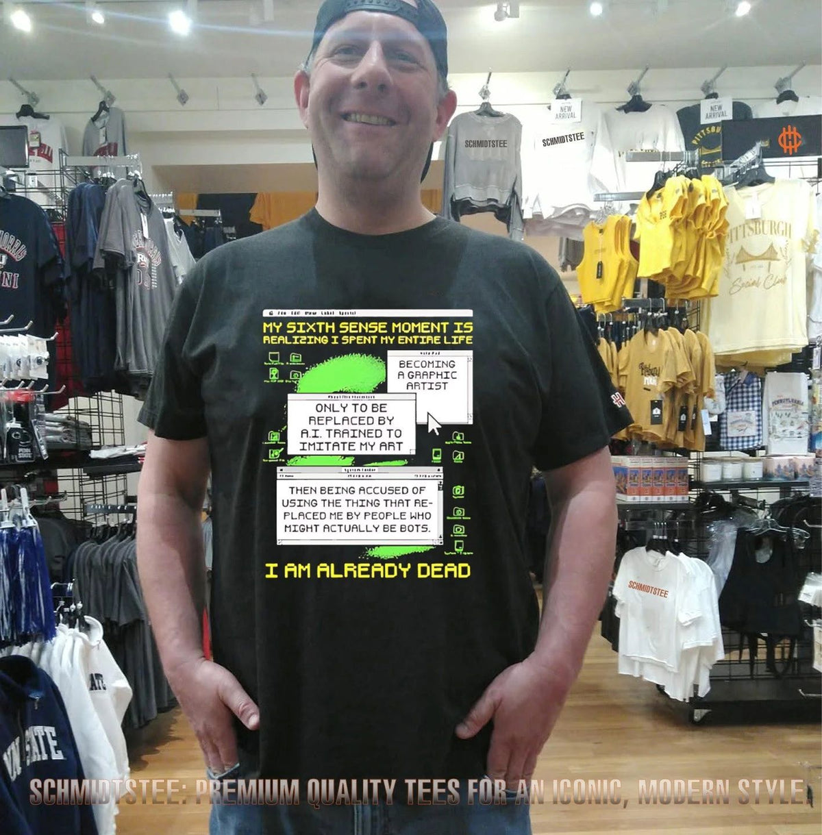 My sixth sense moment is realizing I spent my entire life becoming a graphic artist I am already dead shirt