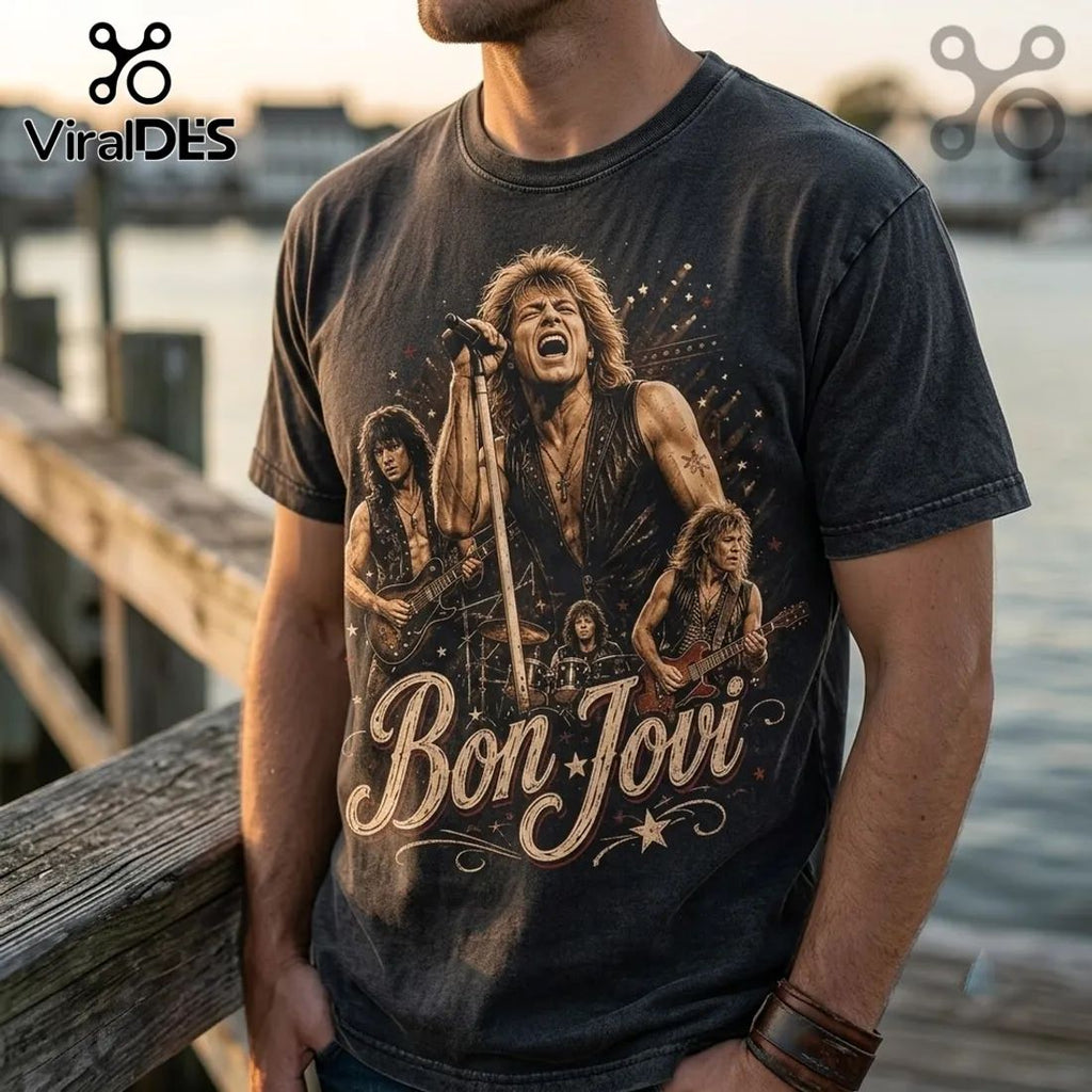 Bon Jovi New Jersey Concert Black Shirt