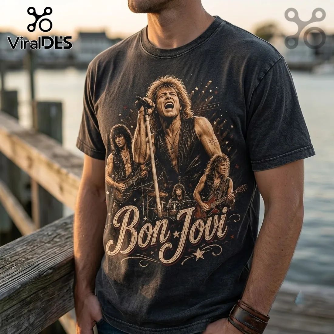 Bon Jovi New Jersey Concert Black Shirt