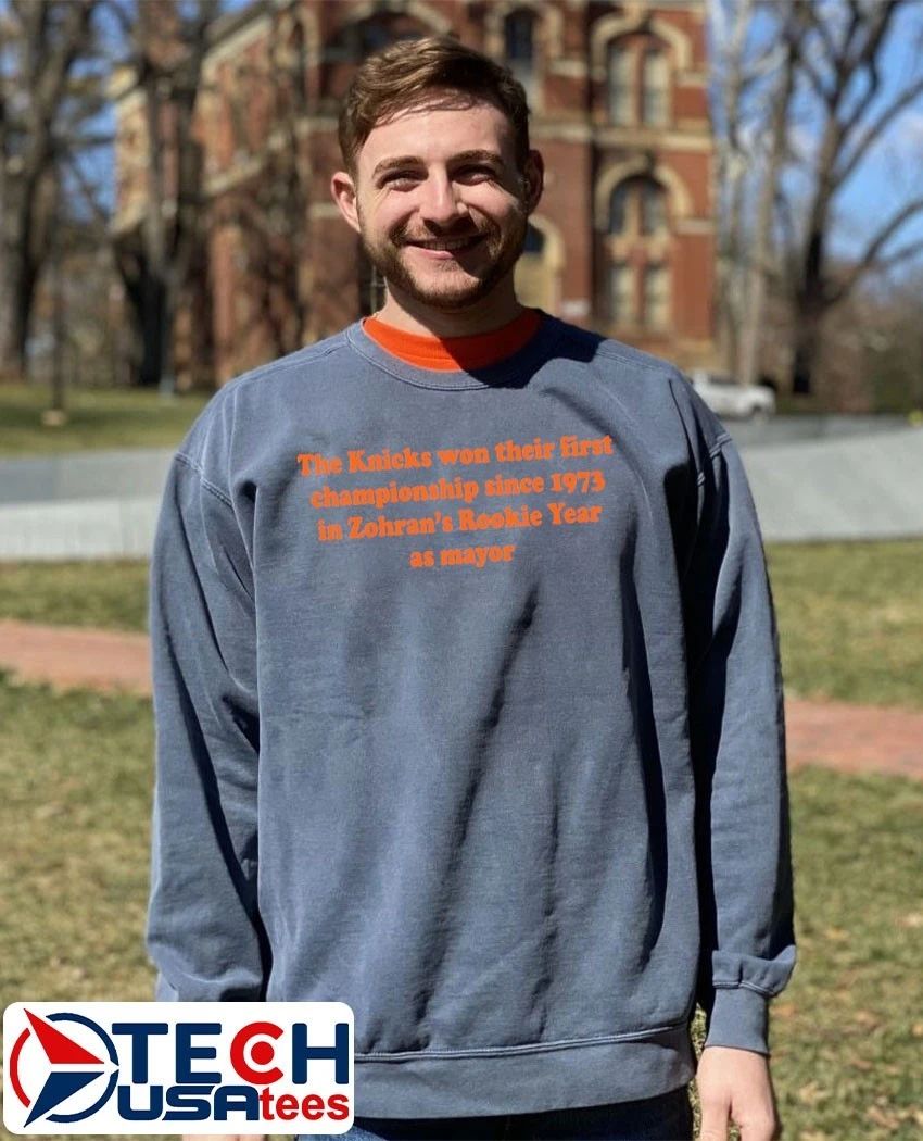 The Knicks won their first Championship since 1973 in Zohran’s Rookie Year shirt