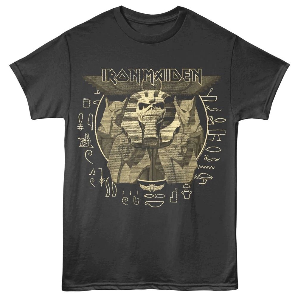 Iron Maiden Adult T-Shirt HIEROGLYPHICS LP Official Band Heavy Metal Music Smoke