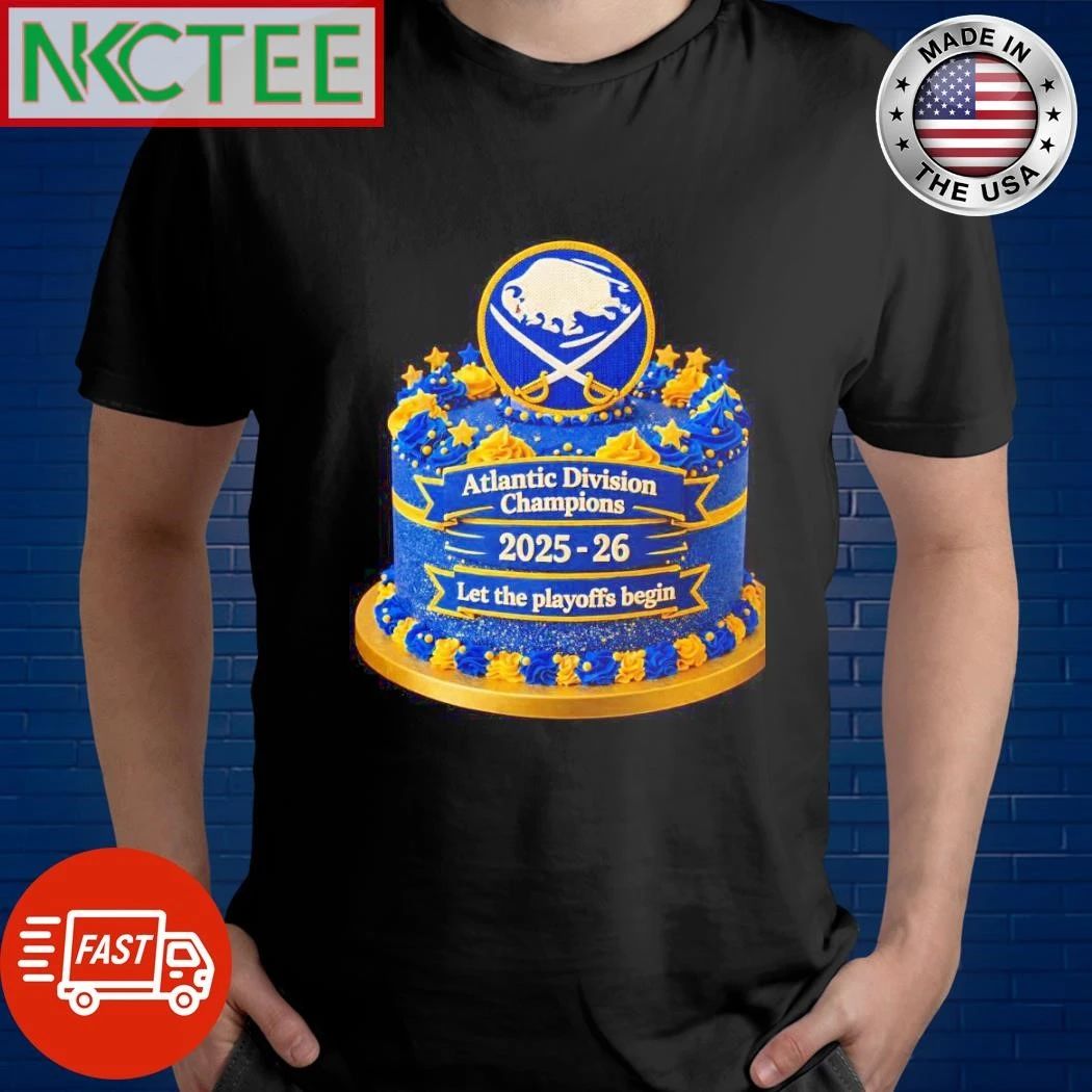 Buffalo Sabres win the Atlantic Division championship in the 2025-26 season cake shirt