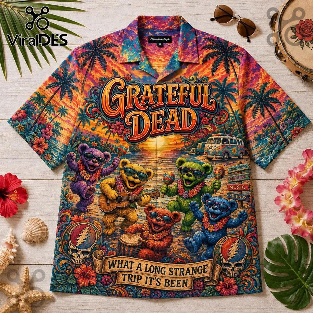 Grateful Dead Dancing Bears Hawaiian Shirt