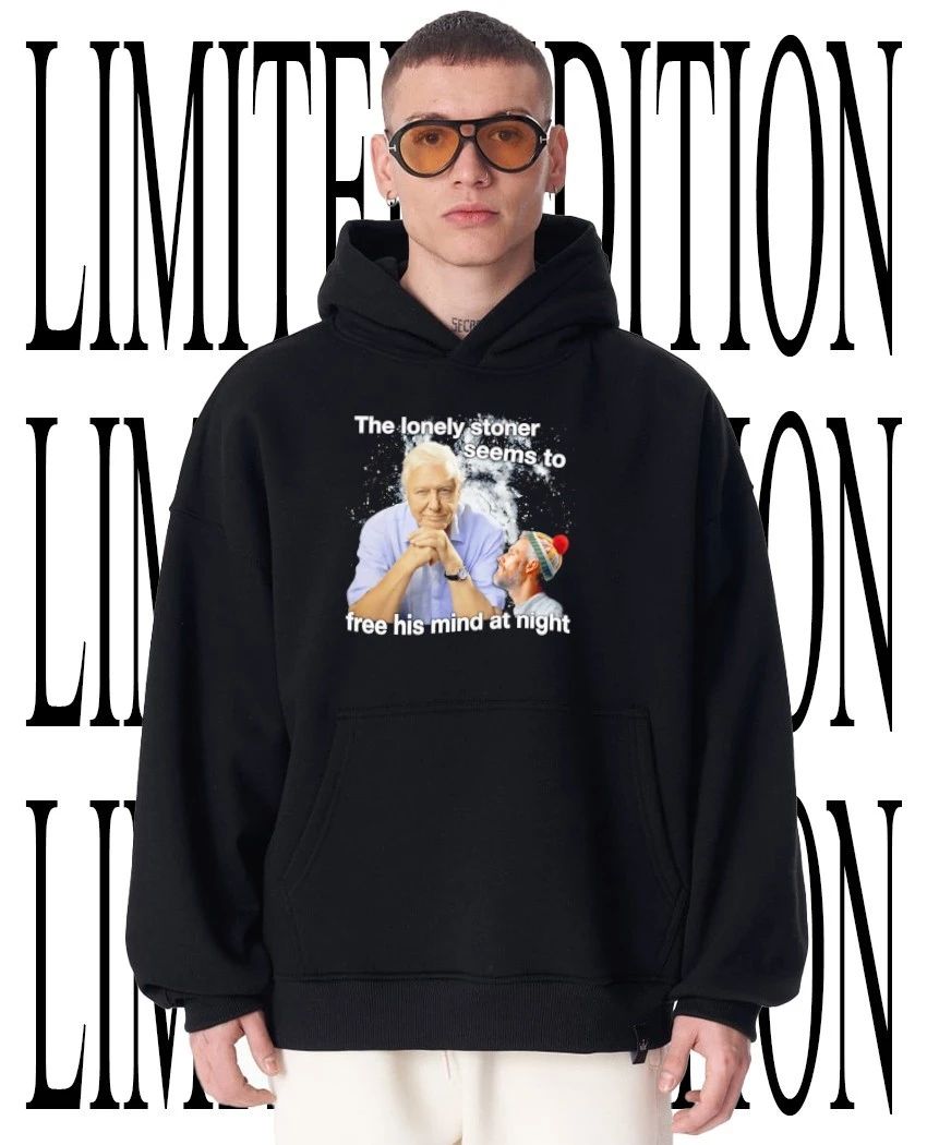 Kid Cudi David Attenborough the lonely stoner seems to free his mind at night collage shirt