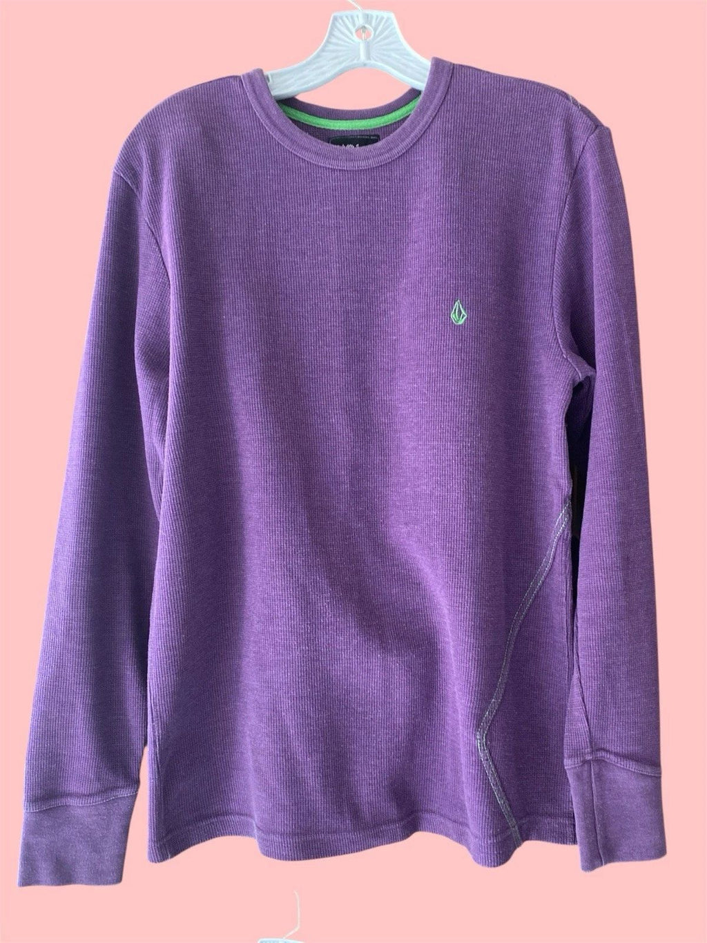 Volcom Purple Shirt Medium  Skate Long Sleeve Surf Soft Top Logo