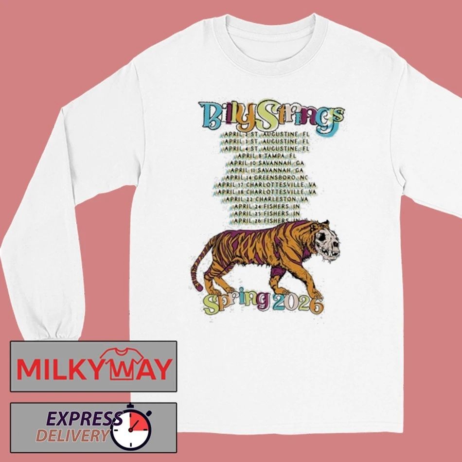 Billy Strings Spring 2026 Tour Tiger Battle shirt