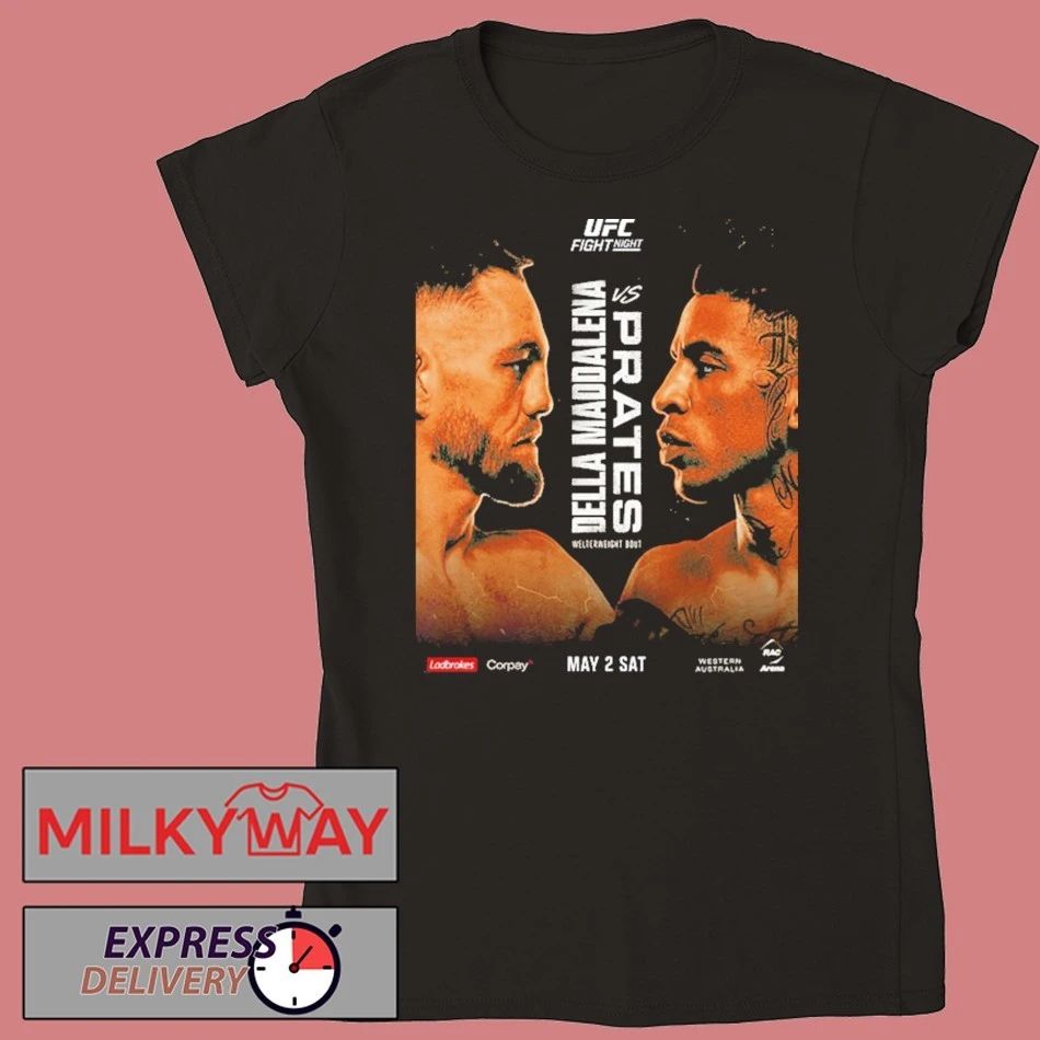 UFC Fight Night Jack Della Maddalena vs Carlos Prates Welterweight Bout On May 2 2026 UFC Australia n New Zealand shirt