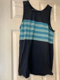 ZINE Mens Medium Striped Muscle Shirt Stylish and comfortable. Fast ship.