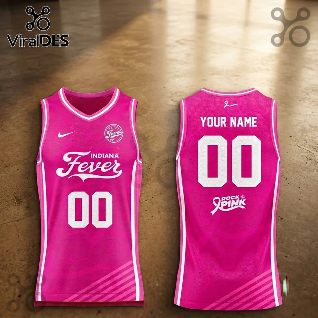 Indiana Fever Pink Breast Cancer Awareness Basketball Jersey