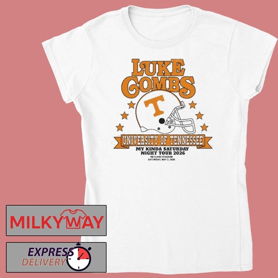 Luke Combs In Knoxville TN On May 2 2026 helmet shirt