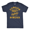 Mens Funny T Shirts Curlies Before Girlies Sarcastic Curly Fries Graphic Tee for