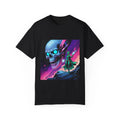 GALACTIC REQUIEM Cosmic Skull Graphic Tee, Unisex T-shirt for Sci-Fi Lovers