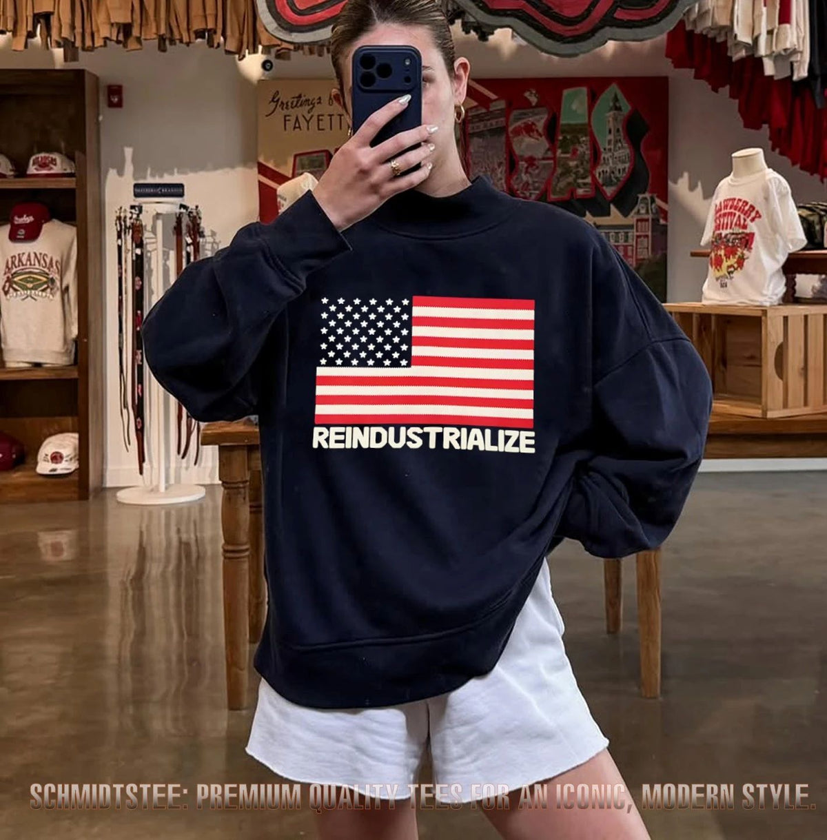 Reindustrialize United States Flag shirt