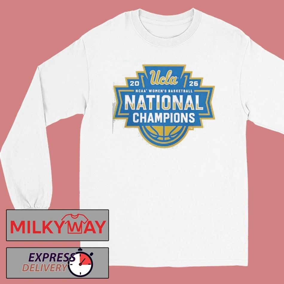 UCLA Bruins 2026 NCAA Women’s Basketball National Champions Fast Lock Logo White T-Shirt