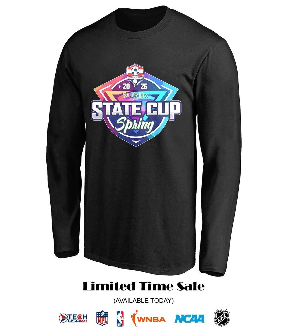 Georgia Soccer 2026 State Cup Spring logo shirt