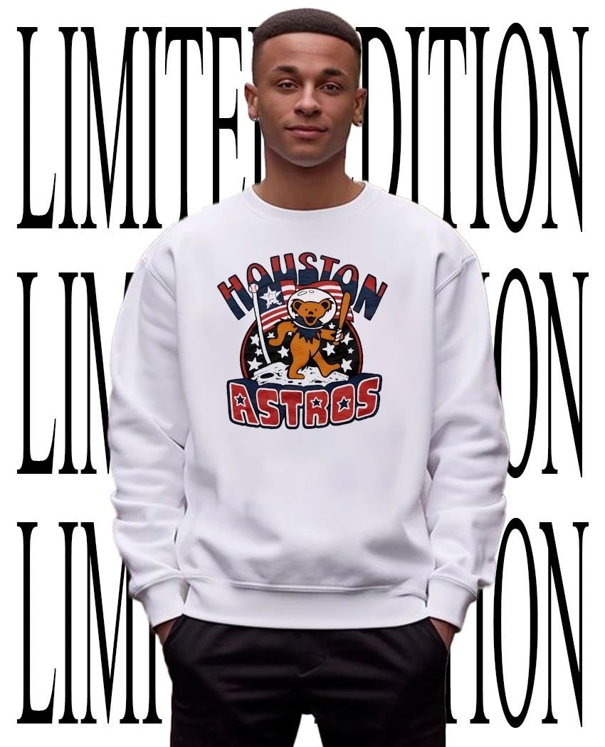 Houston Astros Grateful Bear Dancing Astronaut Baseball shirt