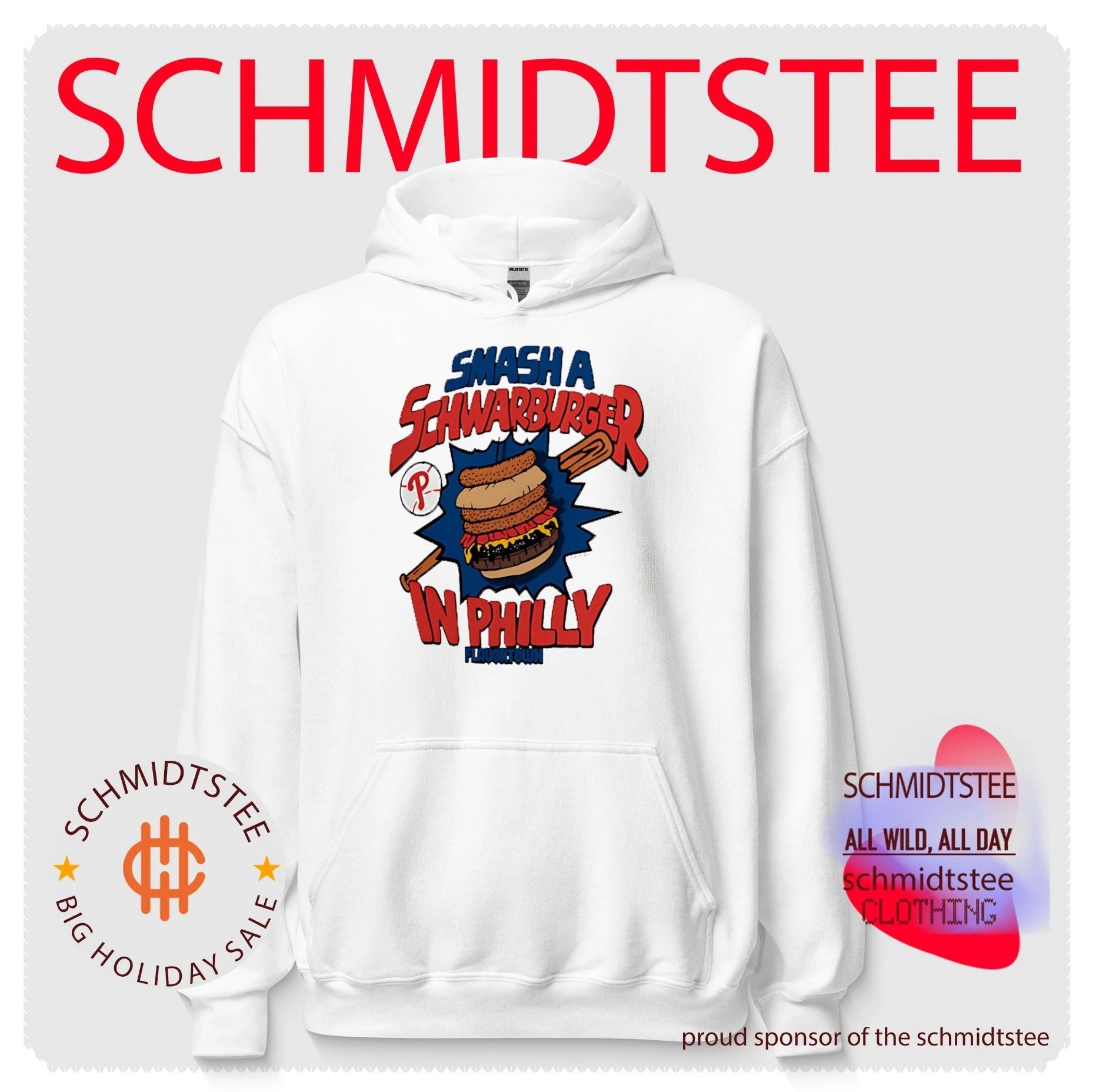 Philadelphia Phillies smash a Schwarburger in Philly food shirt