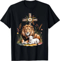 Lion of Judah Lamb of God Christian Cross Faith Symbol T-Shirt unisex T-Shirt